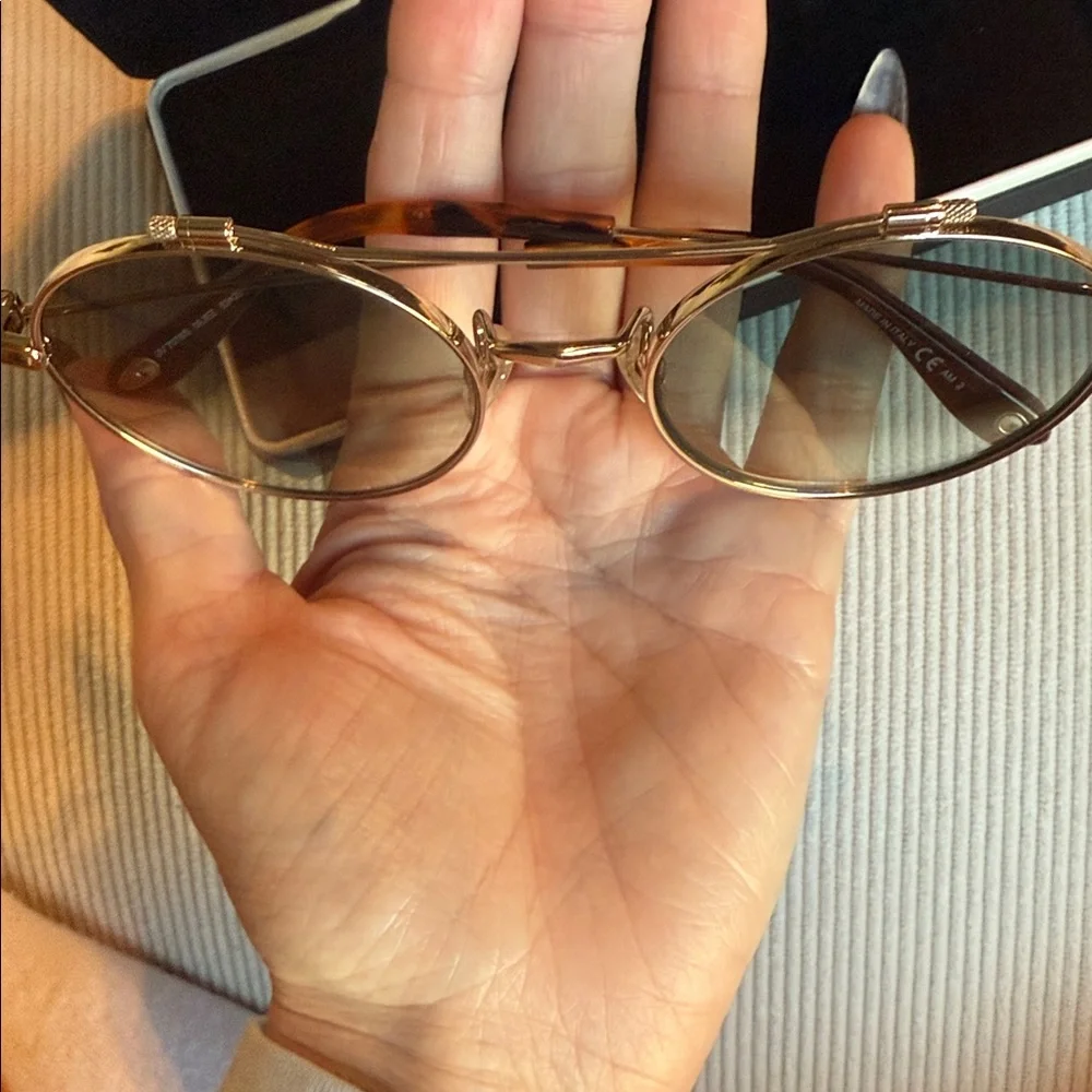 Givenchy Gold Frame Round Sunglasses - Picture 11 of 13